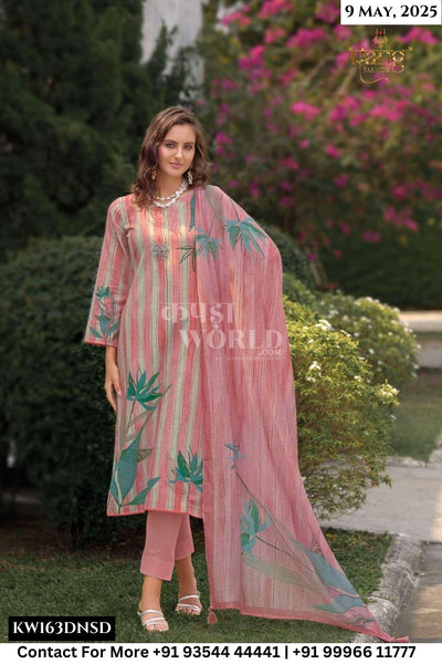Rang Fashion Catalogue - Alvina: Fancy Digital print Linen Suit Catalog Wholesale Dealer