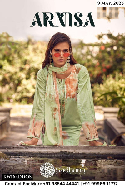 Sadhana Catalogue - Arnisa: Exclusive Print Salwar Suit Catalog Wholesaler