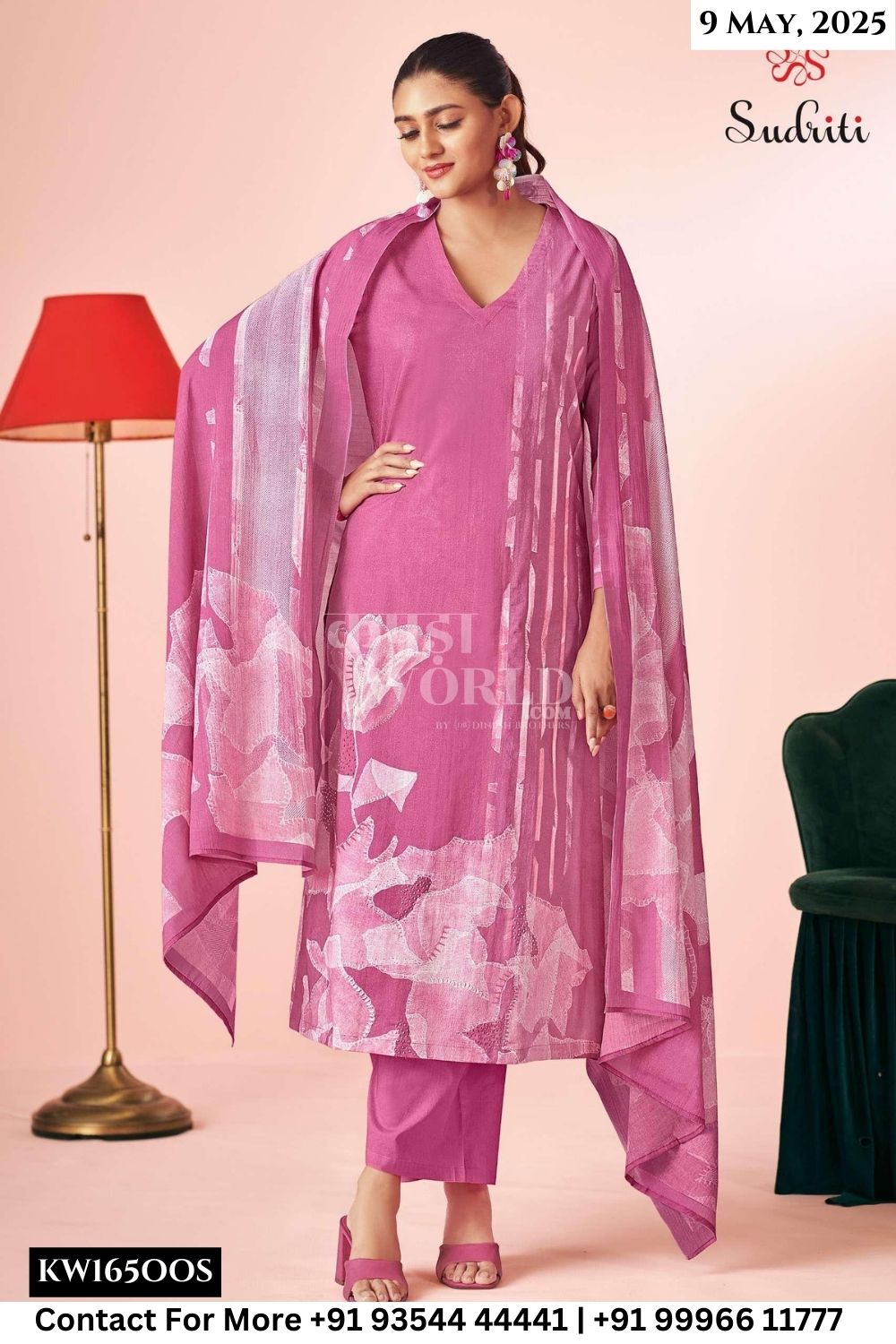 Sudriti Catalogue - Bahar: Pure Cotton Ladies Salwar Suit Catalog Wholesalers