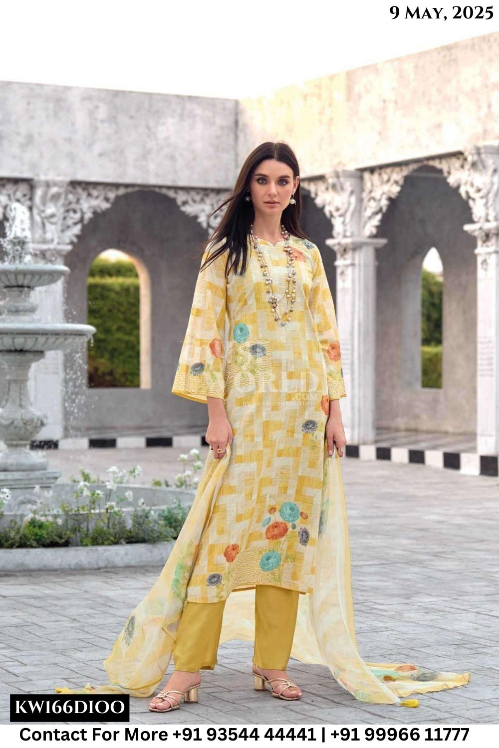 Rang Fashion Catalogue - Belona: Fancy Knot Work Swiss Cotton Suit Summer Collection