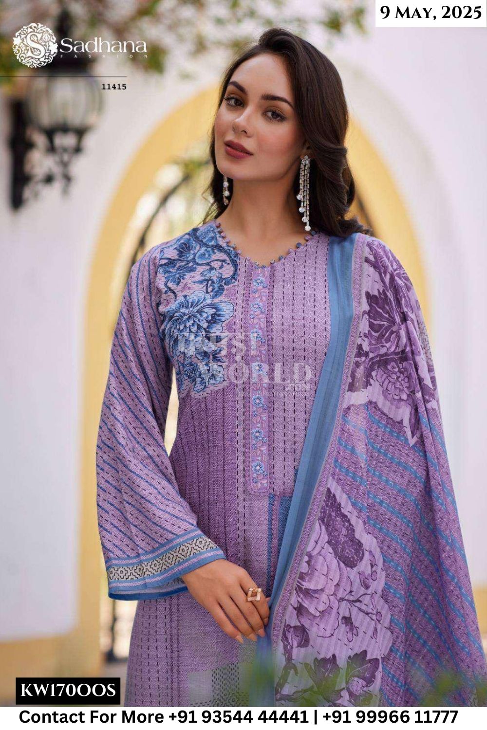 Sadhana Catalogue - Izel: Fancy Work Cotton Ladies Dress Catalog Dealers