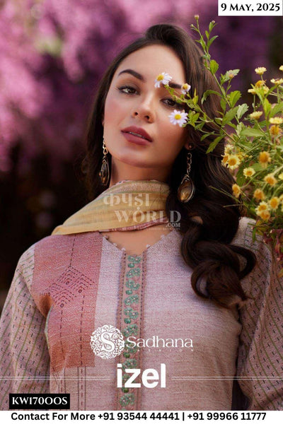 Sadhana Catalogue - Izel: Fancy Work Cotton Ladies Dress Catalog Dealers