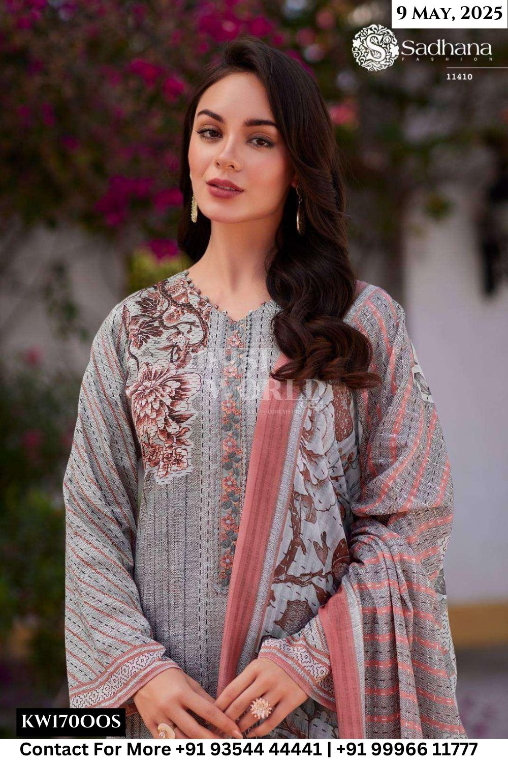 Sadhana Catalogue - Izel: Fancy Work Cotton Ladies Dress Catalog Dealers