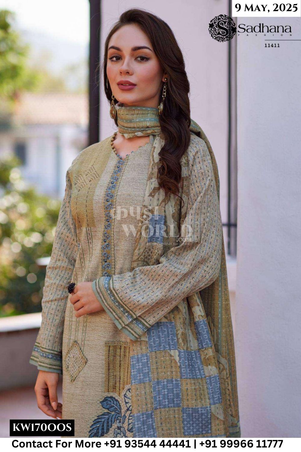 Sadhana Catalogue - Izel: Fancy Work Cotton Ladies Dress Catalog Dealers