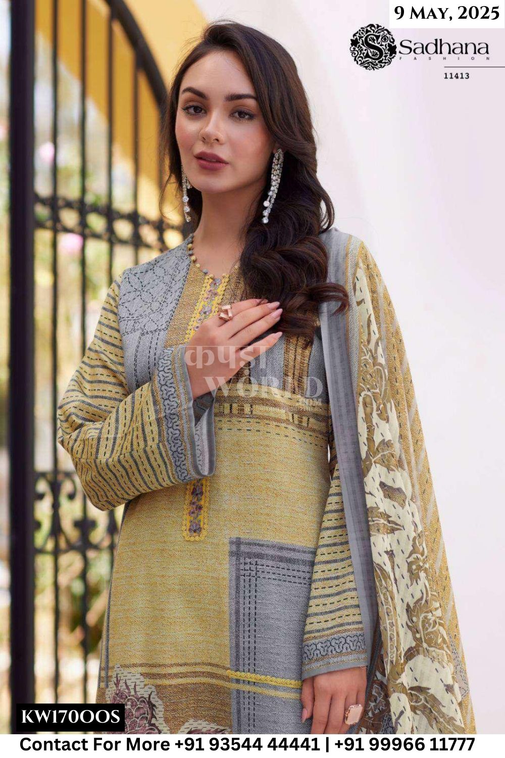 Sadhana Catalogue - Izel: Fancy Work Cotton Ladies Dress Catalog Dealers