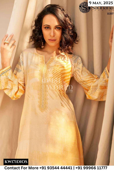 Sadhana Catalogue - Mariam: Fancy Work Muslin Silk Suit Dealers