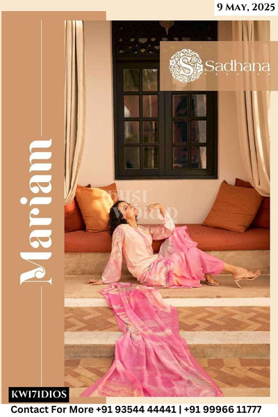 Sadhana Catalogue - Mariam: Fancy Work Muslin Silk Suit Dealers