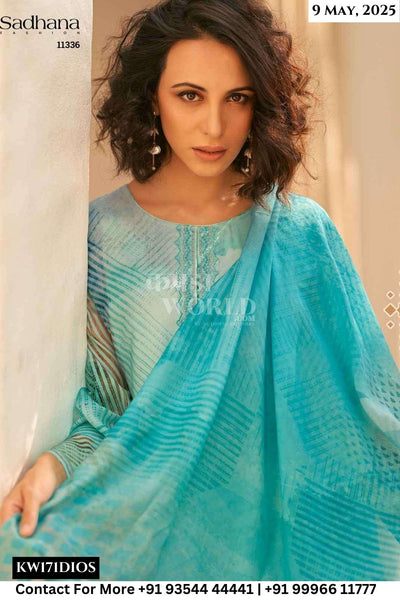 Sadhana Catalogue - Mariam: Fancy Work Muslin Silk Suit Dealers