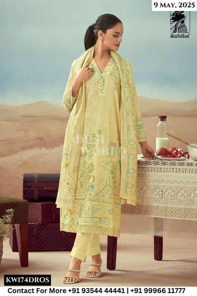 Sahiba Catalogue - Rashi: Pure Heavy Cotton Exclusive Summer Suits Catalog Dealers