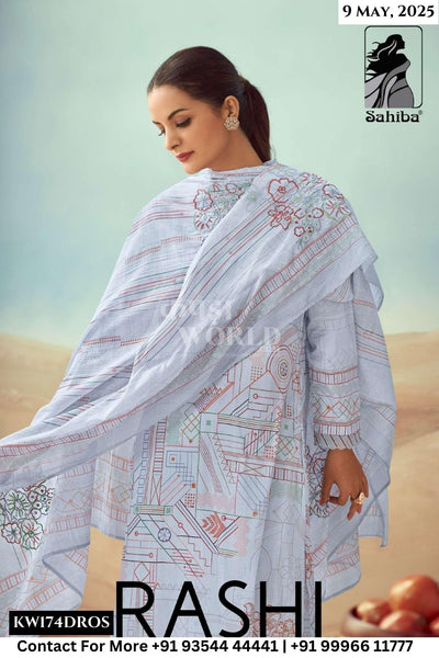 Sahiba Catalogue - Rashi: Pure Heavy Cotton Exclusive Summer Suits Catalog Dealers