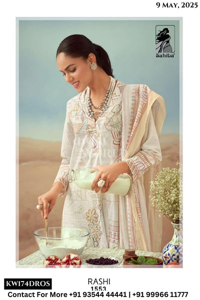 Sahiba Catalogue - Rashi: Pure Heavy Cotton Exclusive Summer Suits Catalog Dealers