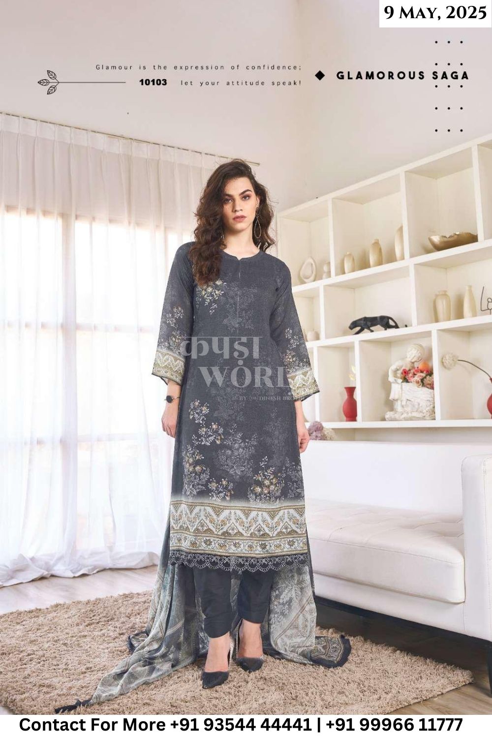 Sadhana Catalogue - The Secret Garden: Pure Muslin Silk Fancy Ladies Suit Dealer