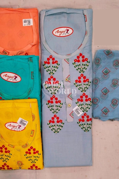 Ahmedabad Unstitched Cambric Suit with Chiffon Dupatta (Set of 4)180No