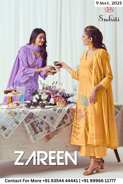 Sudriti Catalogue - Zareen: Digital Printed Cotton Suit Catalog Wholesale Price