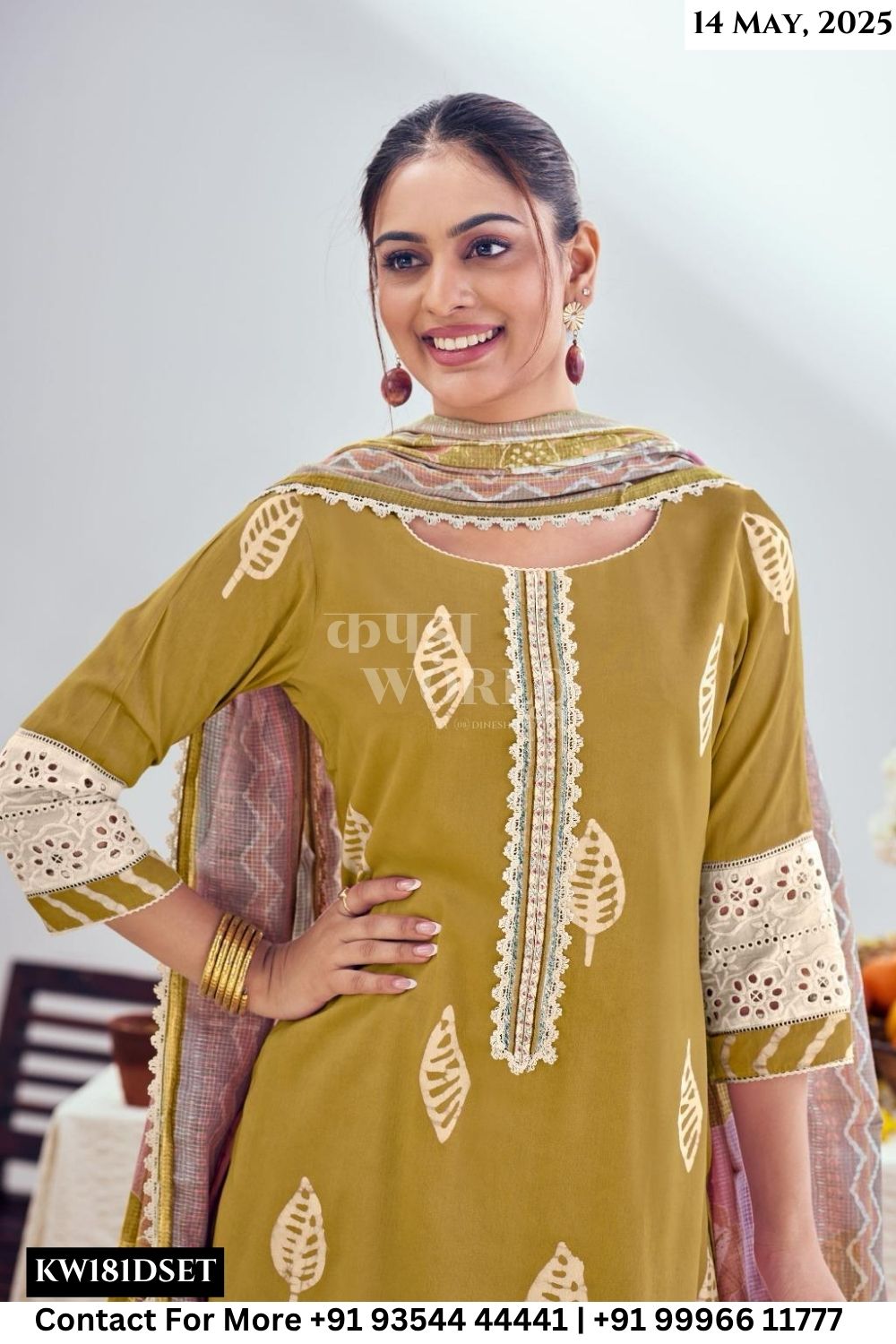 Jay Vijay Catalogue - Anahira: Pure Cotton Fancy Summer Suit Wholesaler