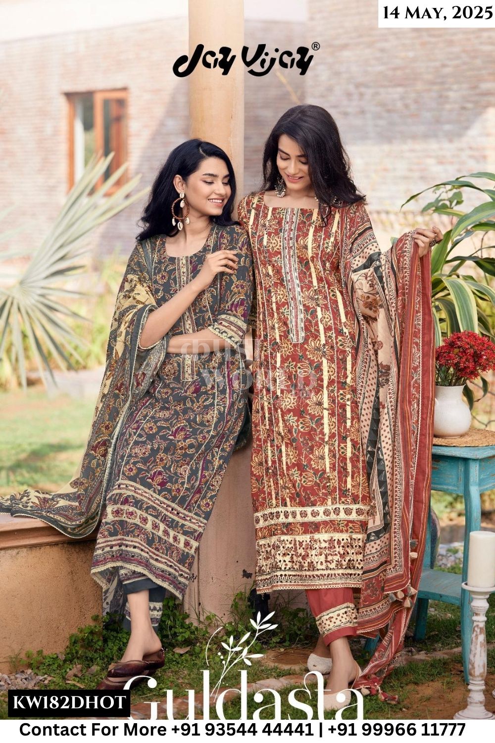 Jay Vijay Catalogue - Guldasta: Pure Cotton Fancy Ladies Suit Catalog Exporters