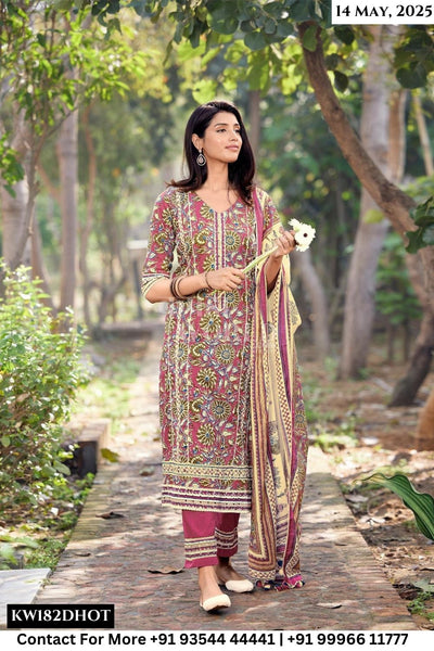 Jay Vijay Catalogue - Guldasta: Pure Cotton Fancy Ladies Suit Catalog Exporters