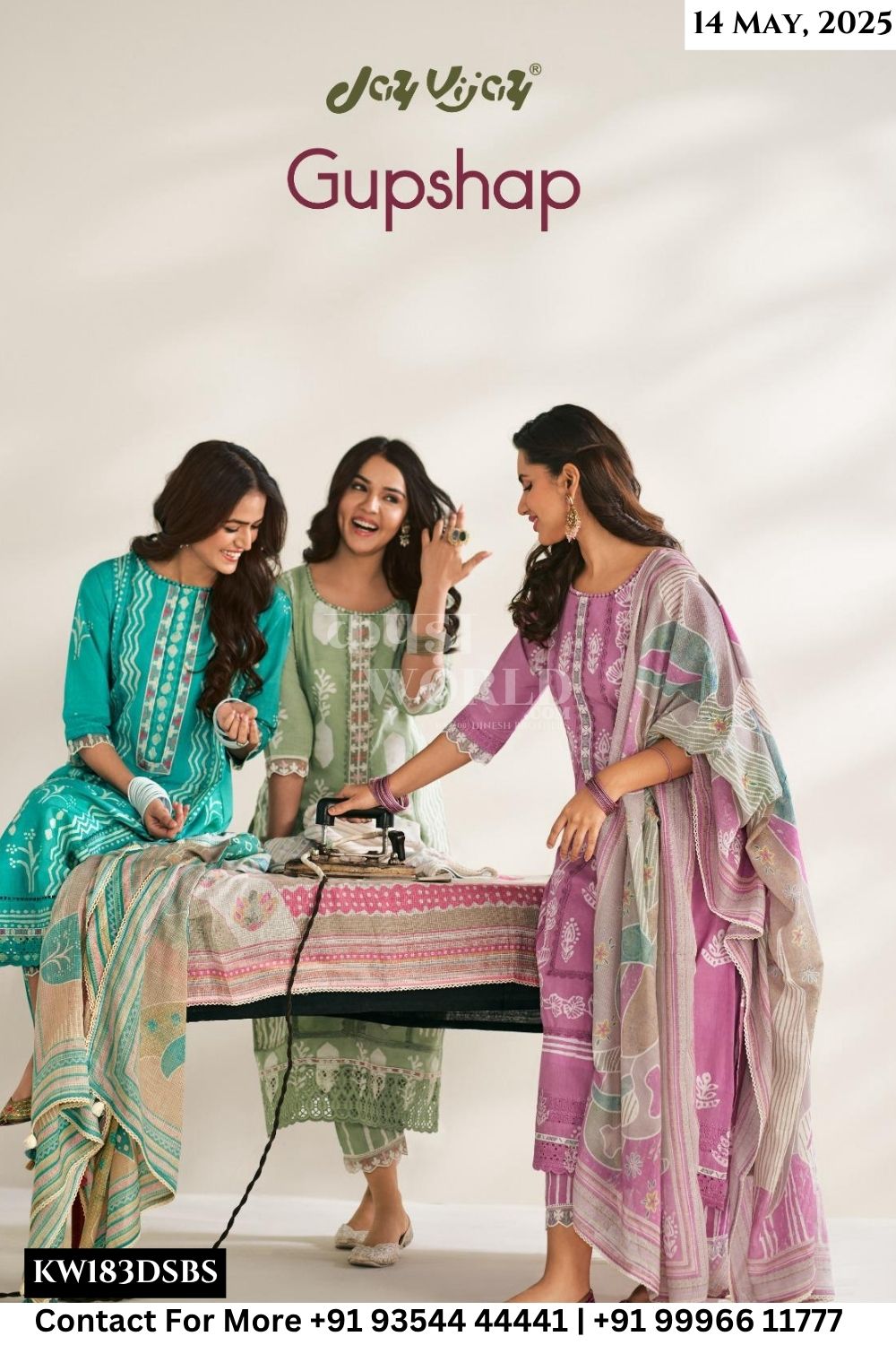 Jay Vijay Catalogue - Gupshap: Straight Style Cotton Suit Latest Catalogs