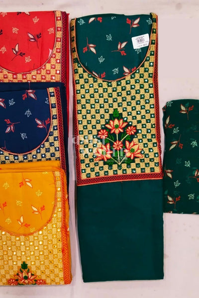 Ahmedabad Unstitched Cambric Suit with Chiffon Dupatta (Set of 4)183No