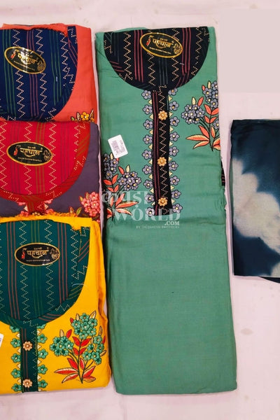 Ahmedabad Unstitched Cambric Suit with Chiffon Dupatta (Set of 4)184No