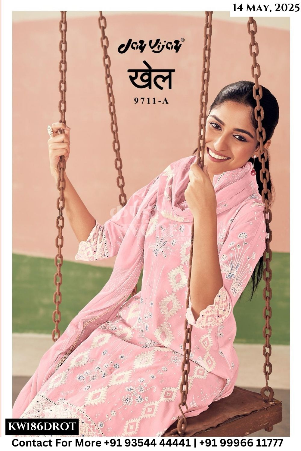 Jay Vijay Catalogue - Khel: Designer Straight Style Cotton Dress Catalog Exporters