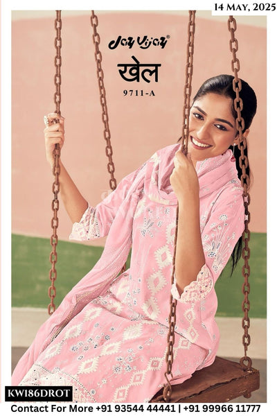 Jay Vijay Catalogue - Khel: Designer Straight Style Cotton Dress Catalog Exporters