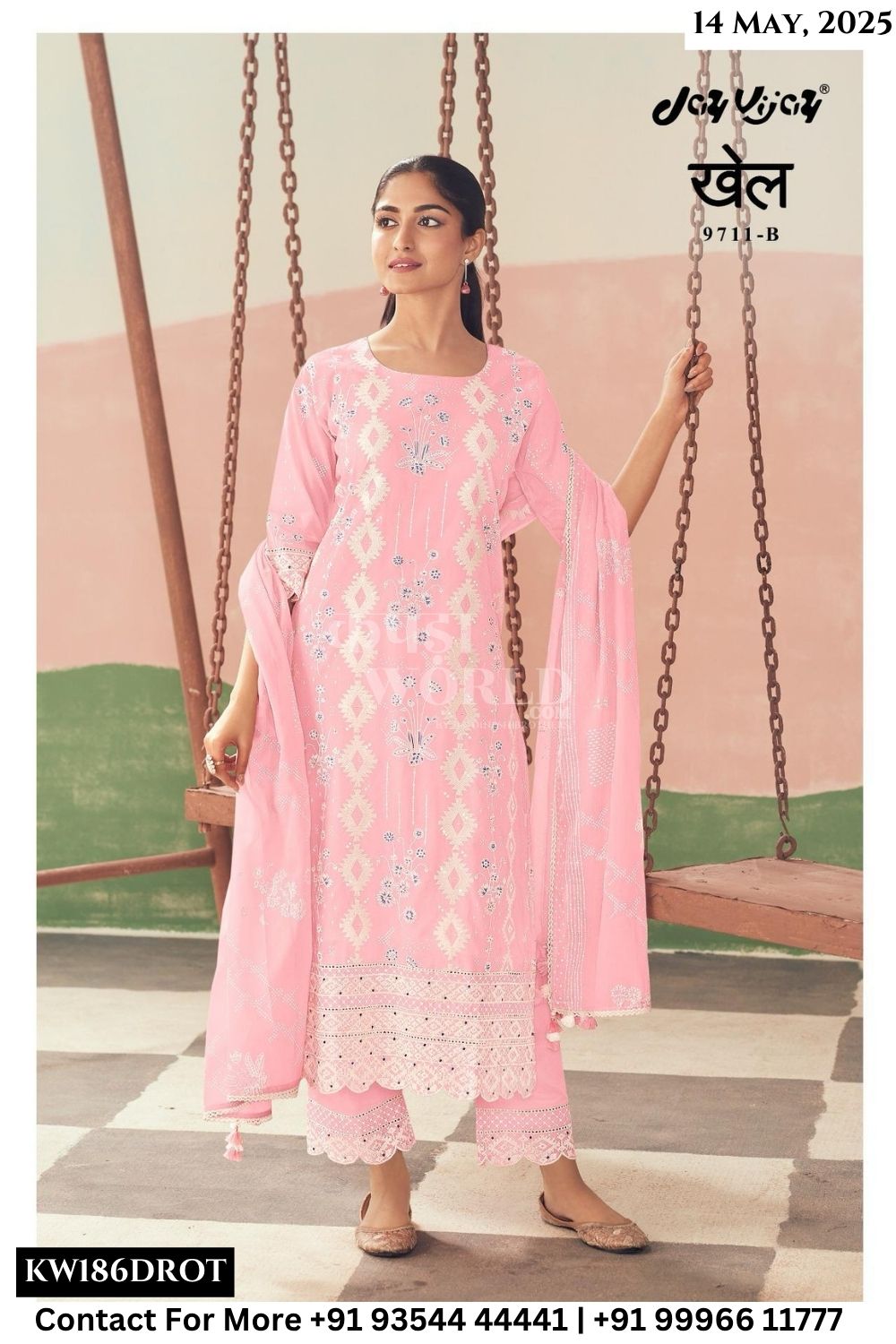 Jay Vijay Catalogue - Khel: Designer Straight Style Cotton Dress Catalog Exporters