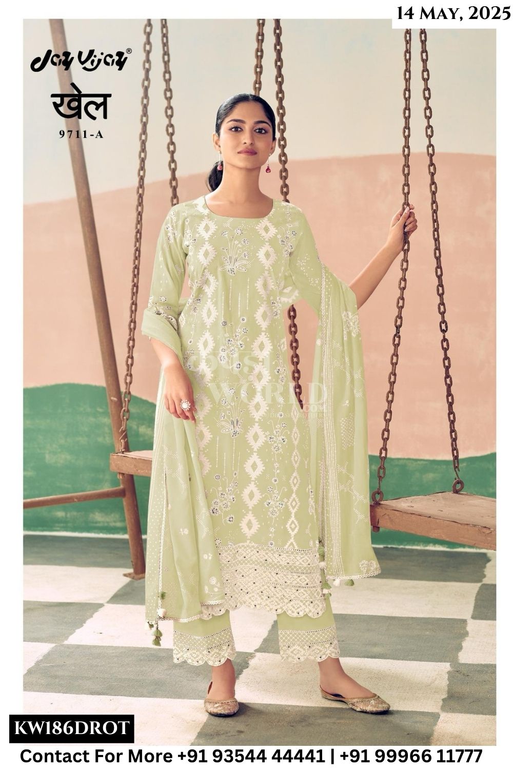 Jay Vijay Catalogue - Khel: Designer Straight Style Cotton Dress Catalog Exporters