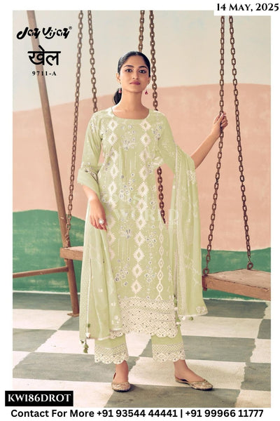 Jay Vijay Catalogue - Khel: Designer Straight Style Cotton Dress Catalog Exporters