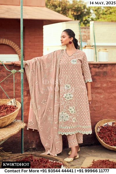Jay Vijay Catalogue - Mirch Masala: Pure Cotton Exclusive Ladies Suit Catalog Wholesale