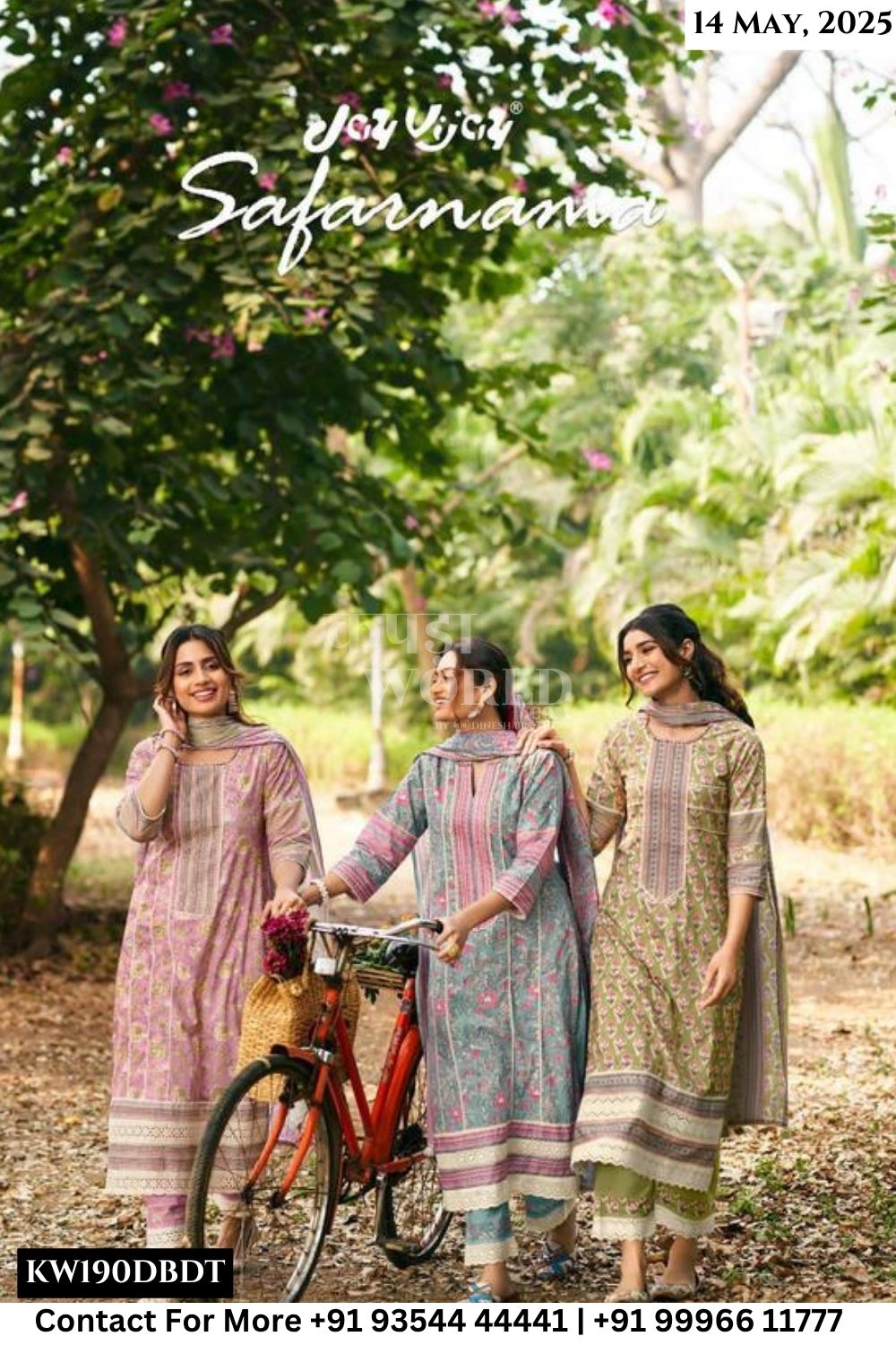 Jay Vijay Catalogue - Safarnama: Summer Wear Fancy Ladies Suit Catalog Wholesale
