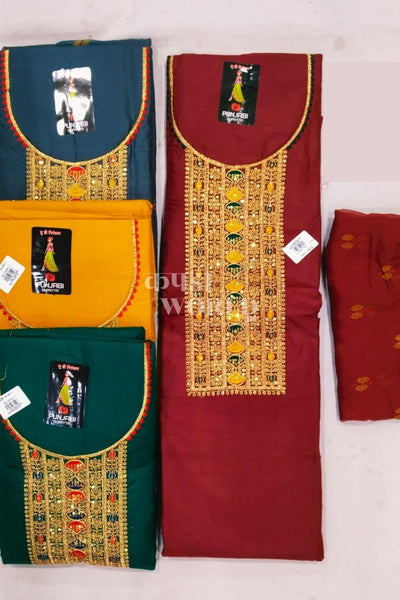 Ahmedabad Unstitched Cambric Suit with Chiffon Dupatta (Set of 4)190No