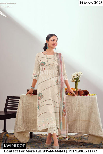 Jay Vijay Catalogue - Thandai: Exclusive Designer Linen Jacquard Suit Latest Collection