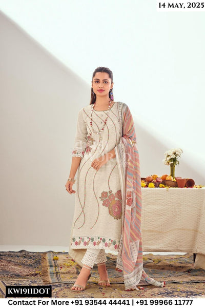 Jay Vijay Catalogue - Thandai: Exclusive Designer Linen Jacquard Suit Latest Collection