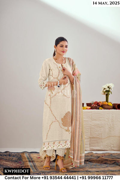 Jay Vijay Catalogue - Thandai: Exclusive Designer Linen Jacquard Suit Latest Collection