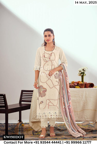 Jay Vijay Catalogue - Thandai: Exclusive Designer Linen Jacquard Suit Latest Collection