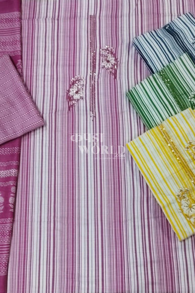 Ahmedabad Unstitched Cambric Suit with Chiffon Dupatta (Set of 4)193No