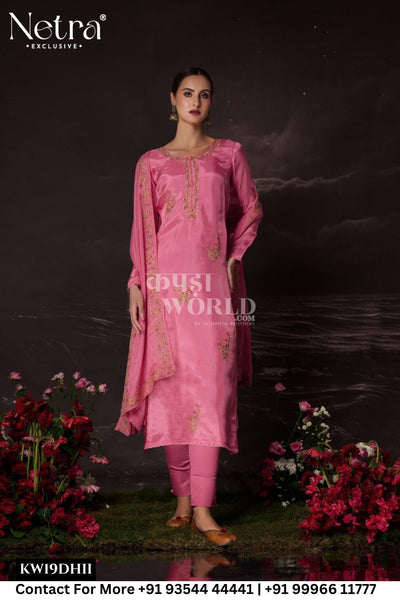 Netra Catalogue - Vritika: Designer Silk Ladies Suit Latest Catalog Supplier