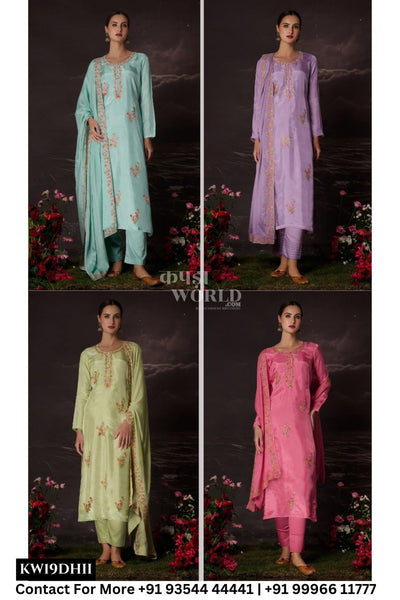 Netra Catalogue - Vritika: Designer Silk Ladies Suit Latest Catalog Supplier