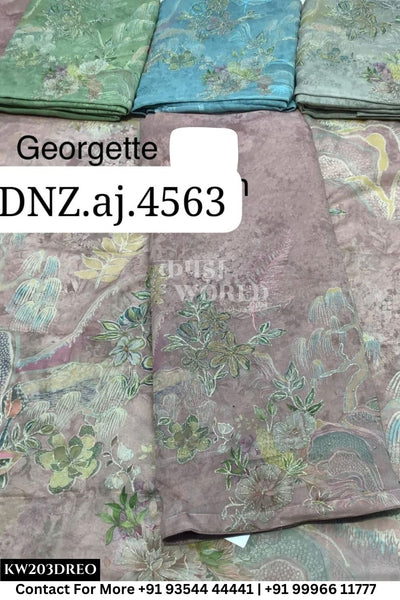 Womade - : Unsitched Georgette Suit With  Dupatta (Set of 4)203No