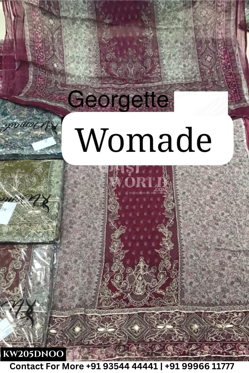 Womade - : Unsitched Georgette Suit With  Dupatta (Set of 4)205No