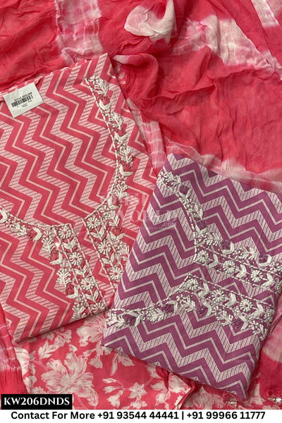 Jaipur Unstitched Cotton Suit with Pure Dupatta (Set of 2)206No