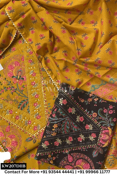 Jaipur Unstitched Cotton Suit with Pure Dupatta (Set of 2)207No