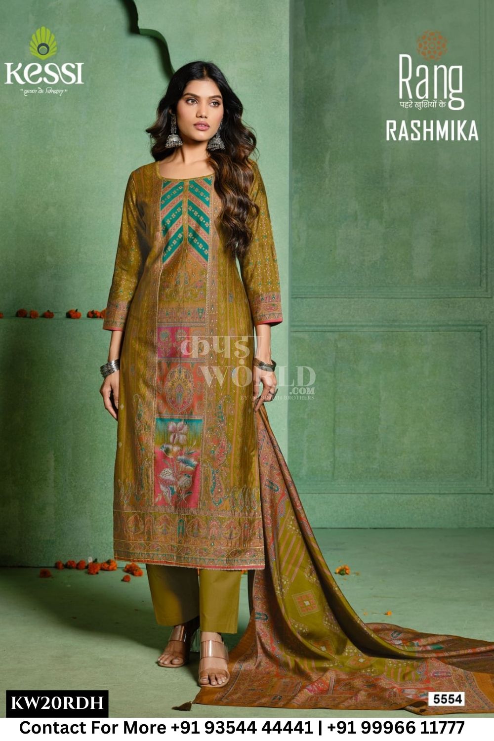 Kessi Rang Catalogue - Rashmika: muslin womens indian unstitch salwar kameez set