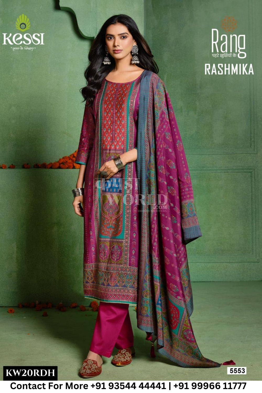 Kessi Rang Catalogue - Rashmika: muslin womens indian unstitch salwar kameez set