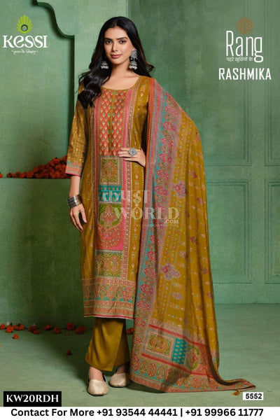 Kessi Rang Catalogue - Rashmika: muslin womens indian unstitch salwar kameez set