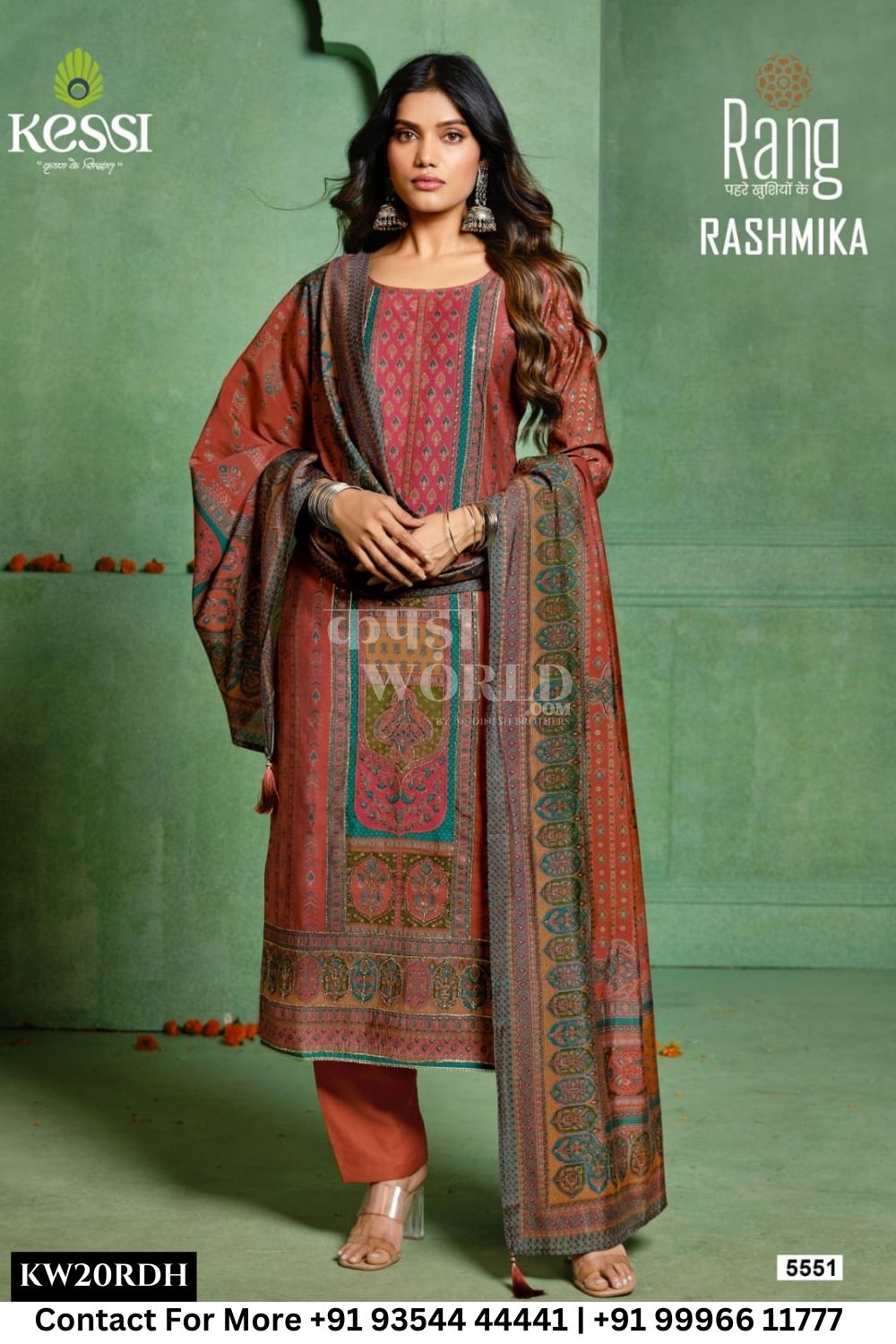 Kessi Rang Catalogue - Rashmika: muslin womens indian unstitch salwar kameez set
