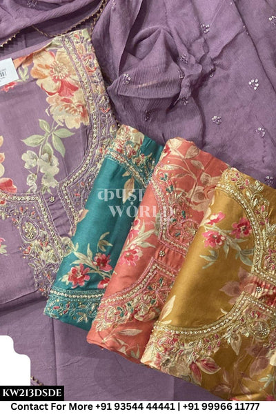 Jaipur Unstitched Cotton Suit with Pure Dupatta (Set of 4)213No