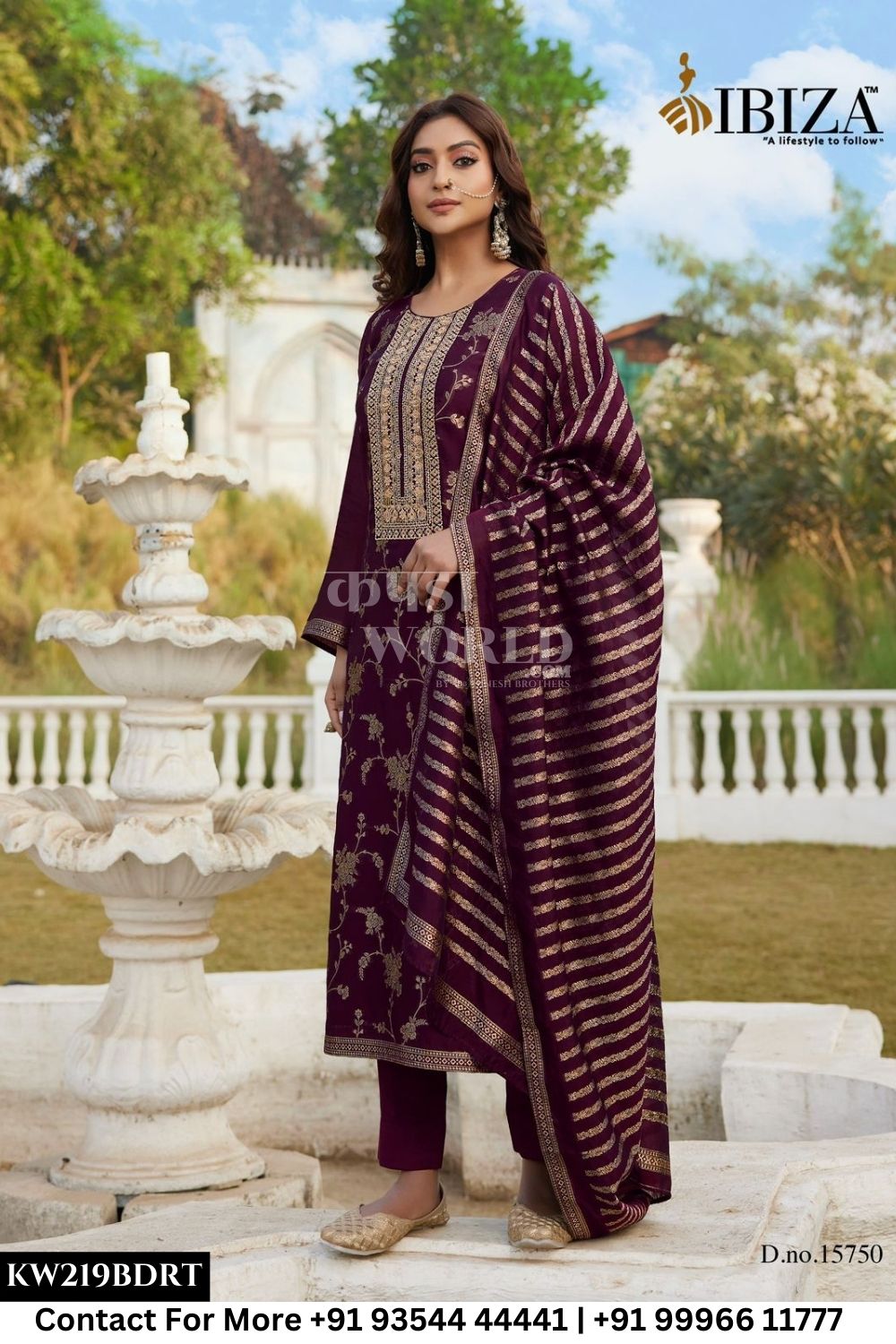 Ibiza - Aarna: Pure Banglory Silk Jacquard Suit Catalog Wholesale