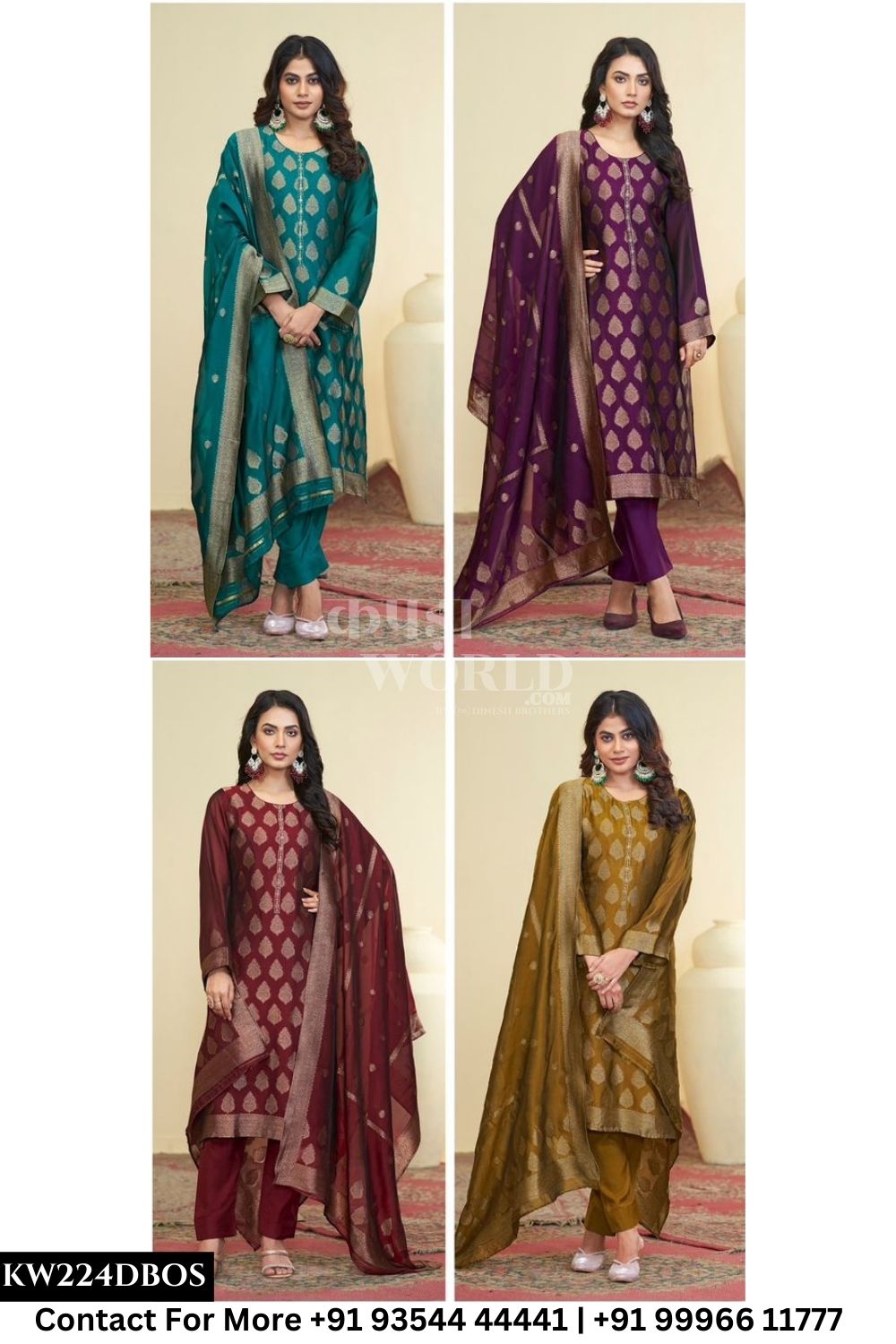 Ibiza - Dastoor: Designer Banglory Silk Ladies Suit Catalog Dealer